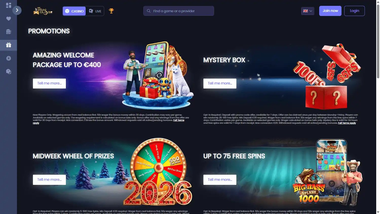 MrVegas Casino screenshot 3