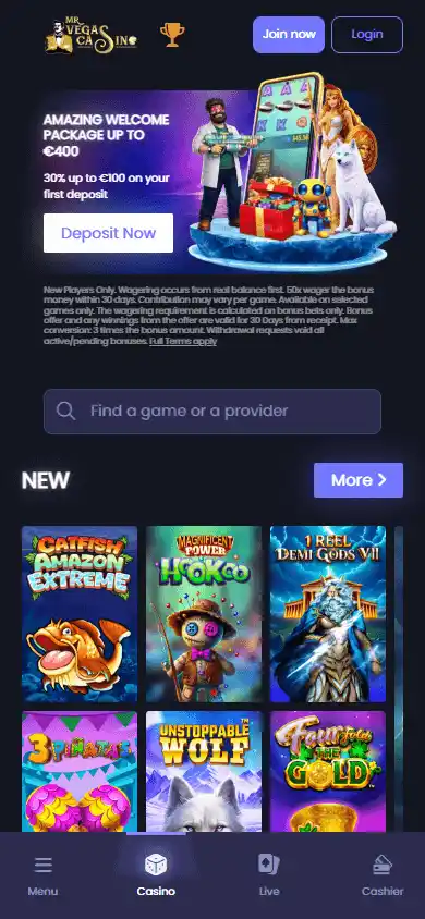 MrVegas Casino screenshot 4