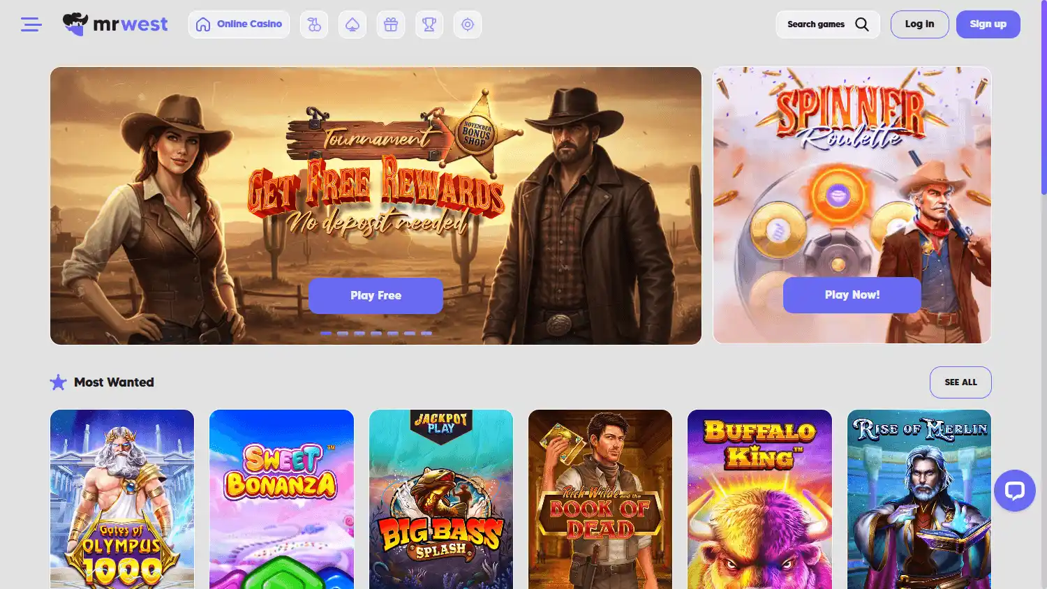 MrWest Casino screenshot 1