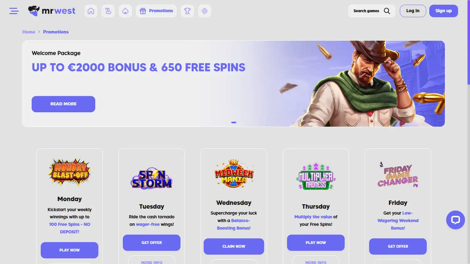 MrWest Casino screenshot 3