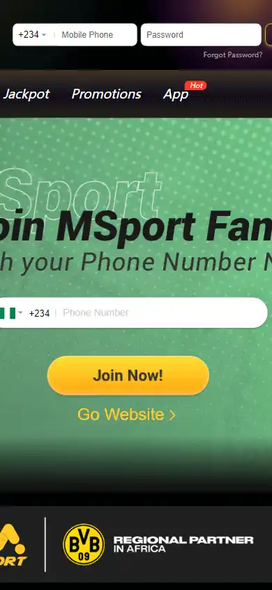 MSport Casino screenshot 2
