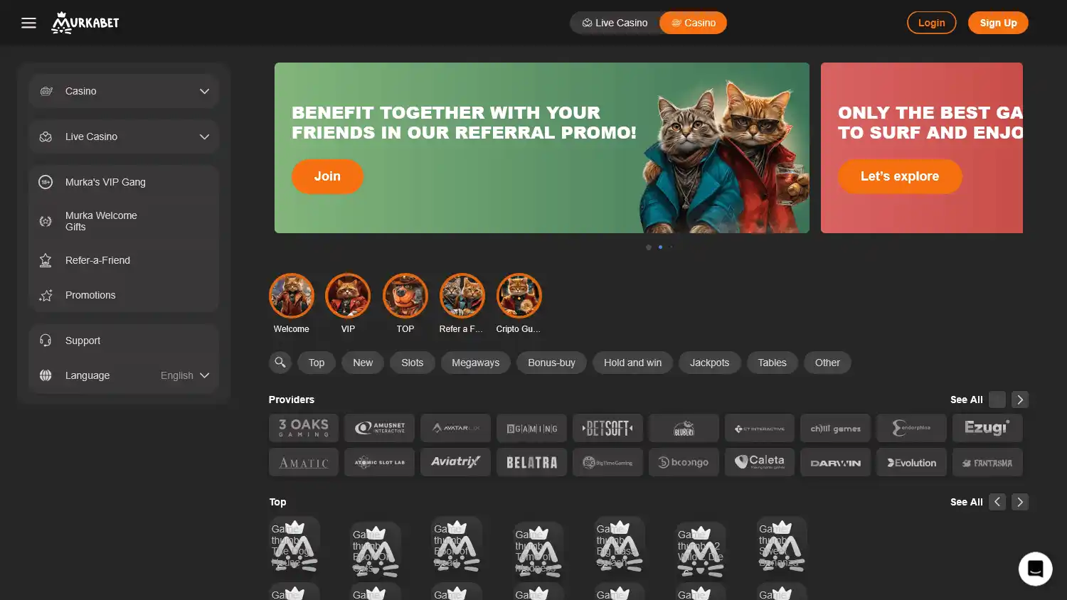Murka.bet Casino screenshot 1