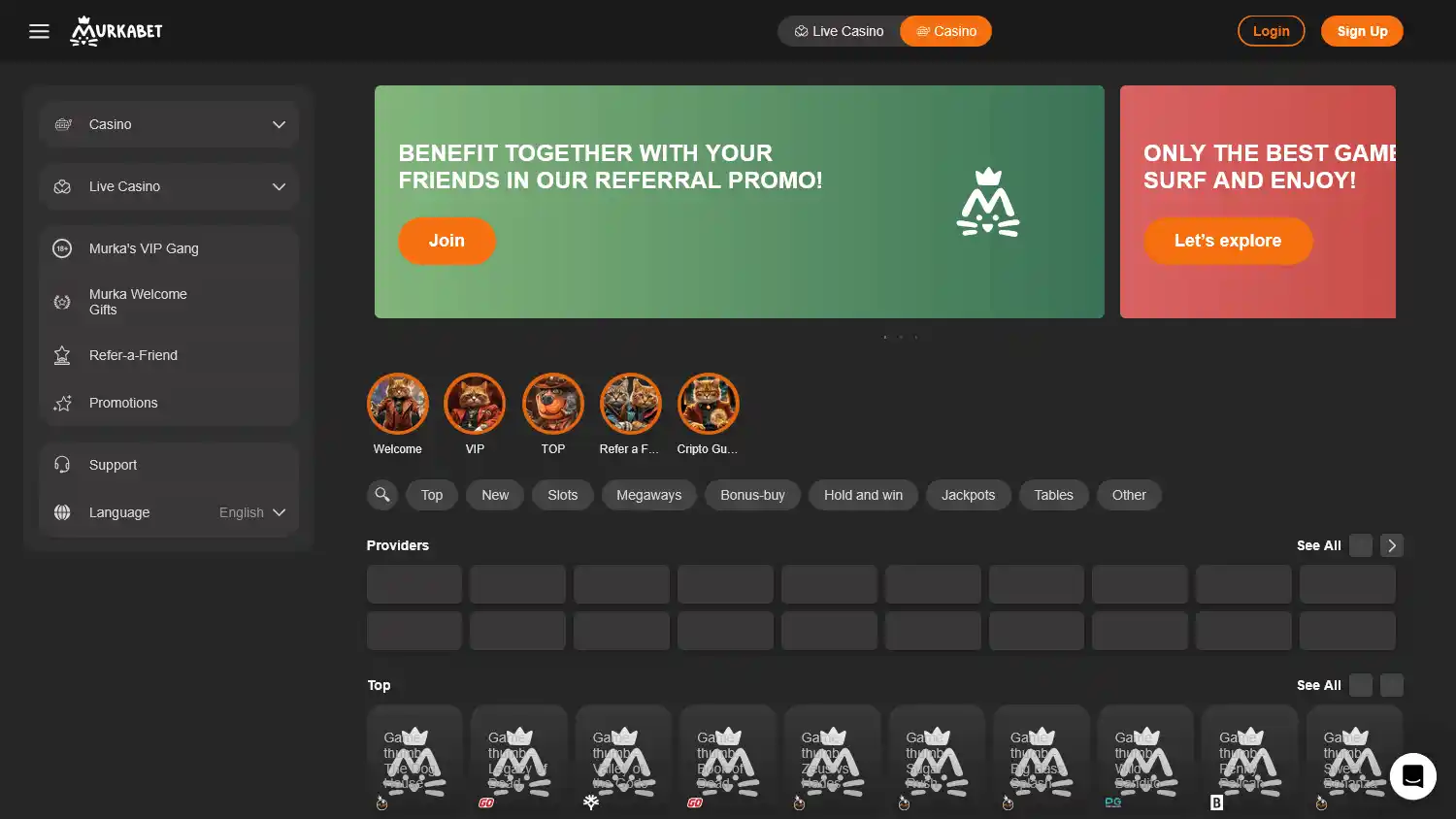 Murka.bet Casino screenshot 2