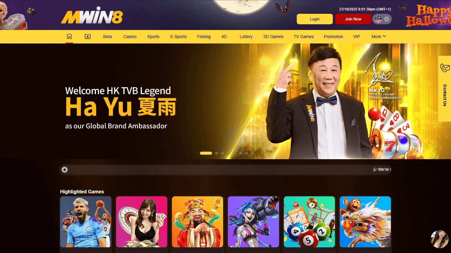 Mwin8 Casino screenshot 1