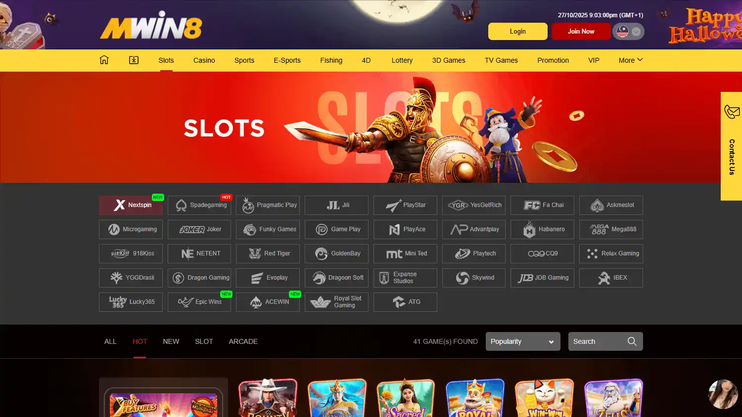 Mwin8 Casino screenshot 2