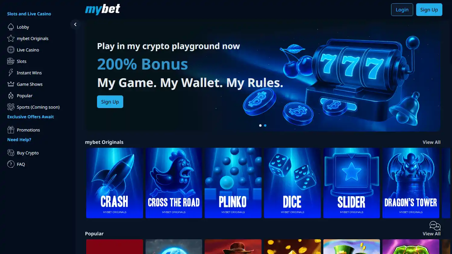 MyBet Casino screenshot 1