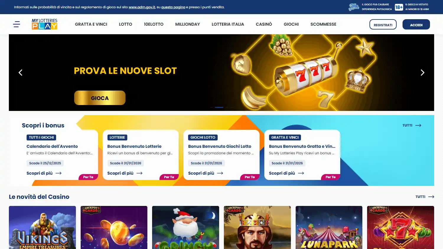 MyLotteriesPlay Casino screenshot 1