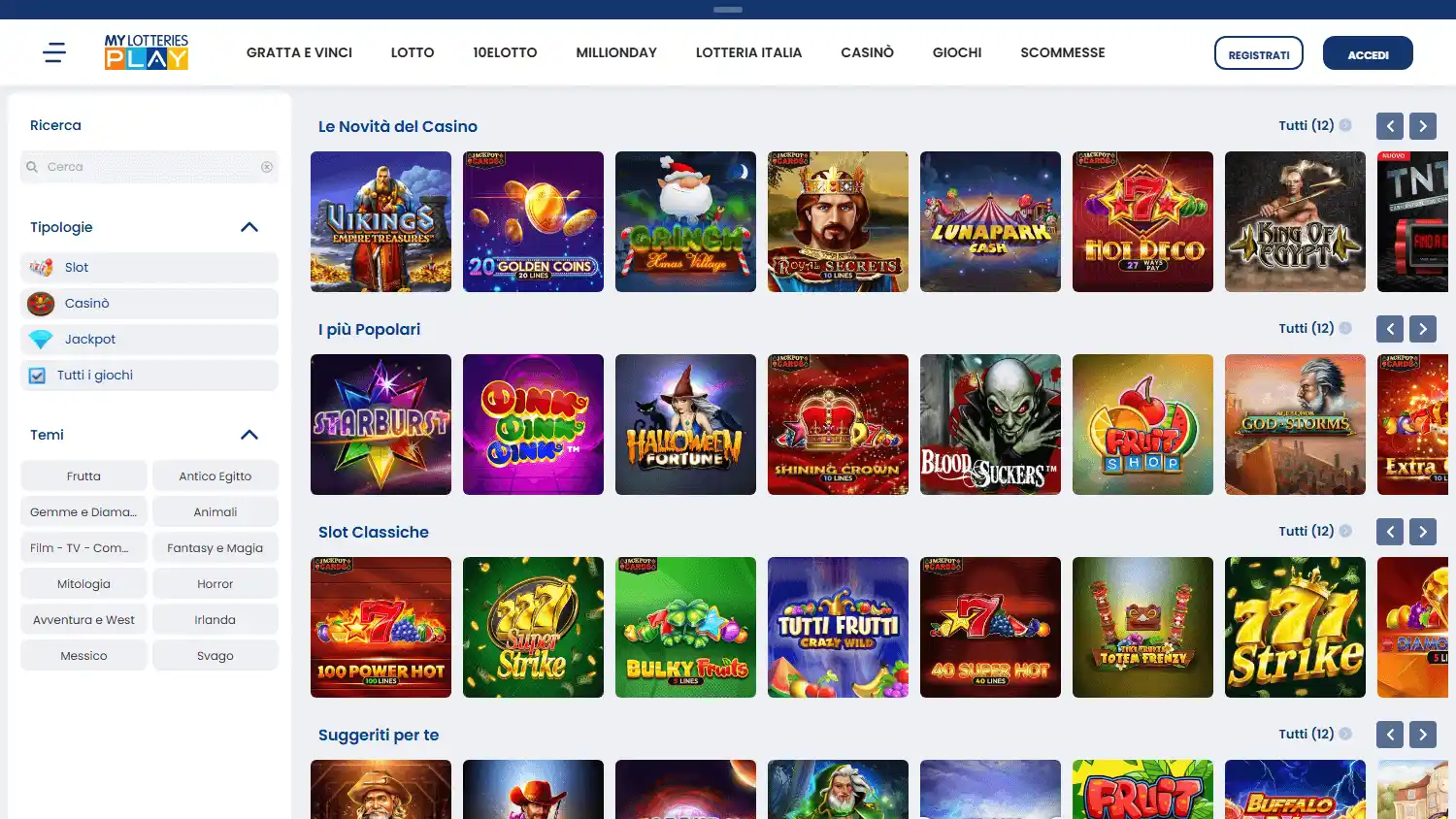 MyLotteriesPlay Casino screenshot 2