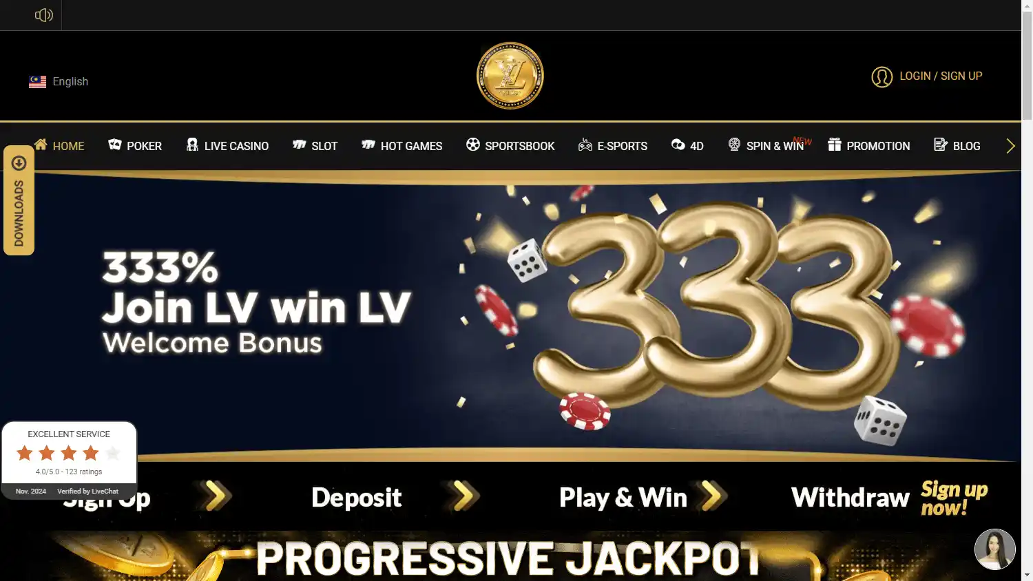 Mylvking Casino screenshot 1