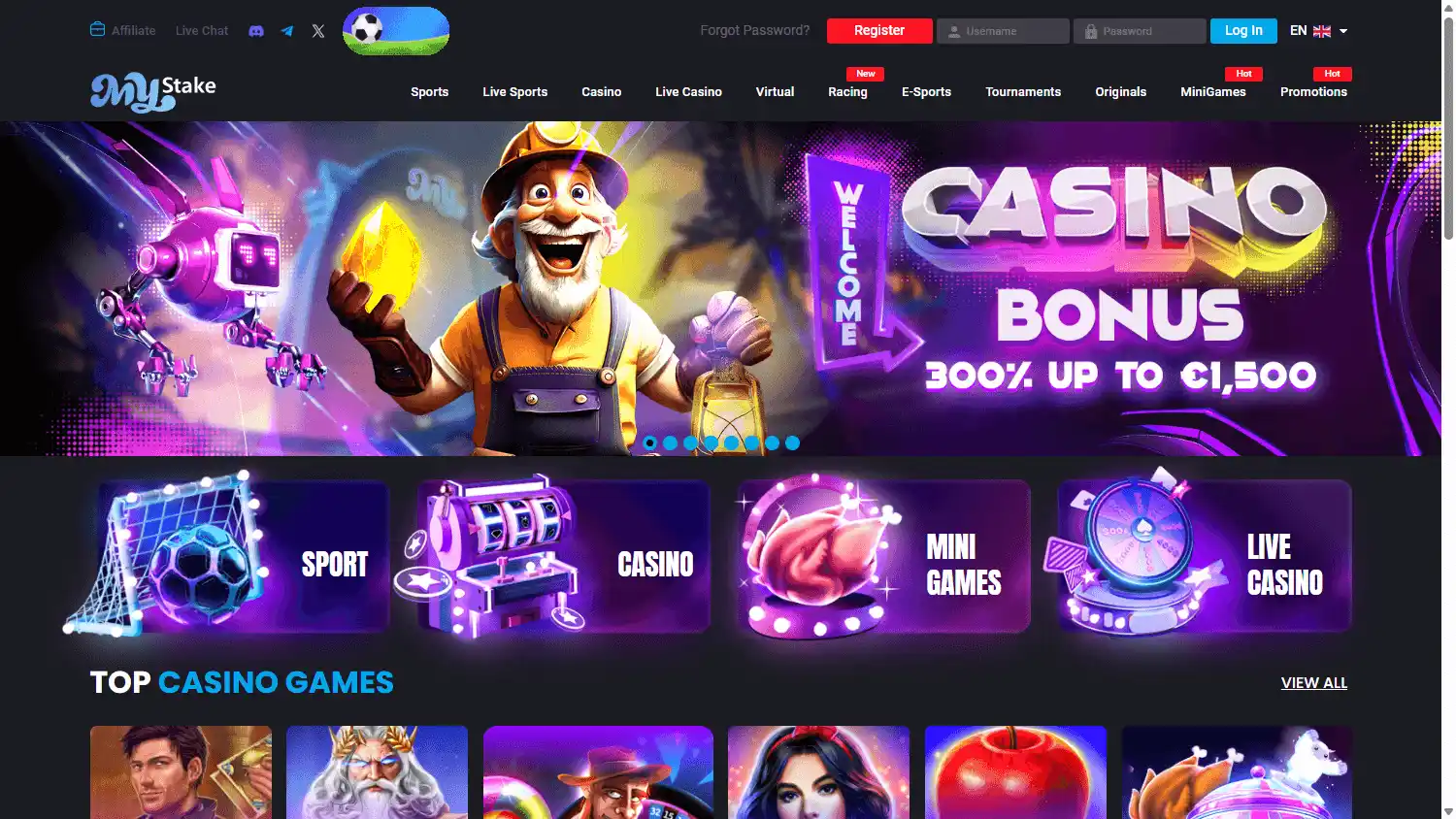 MyStake Casino screenshot 1