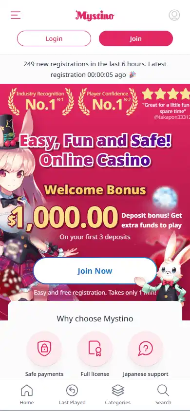 Mystino Casino screenshot 4