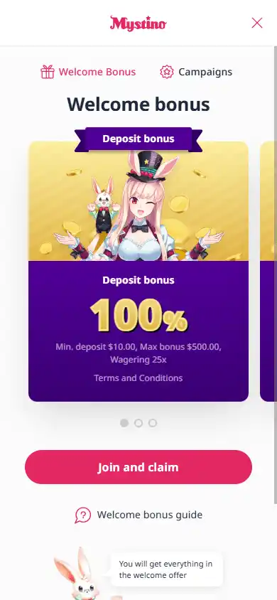 Mystino Casino screenshot 6