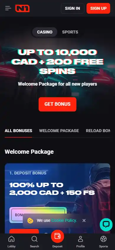 N1 Bet Casino screenshot 4
