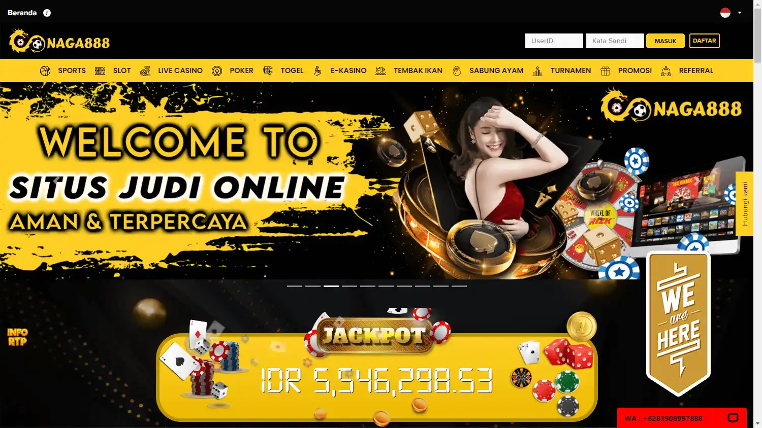 Naga888 Casino screenshot 1