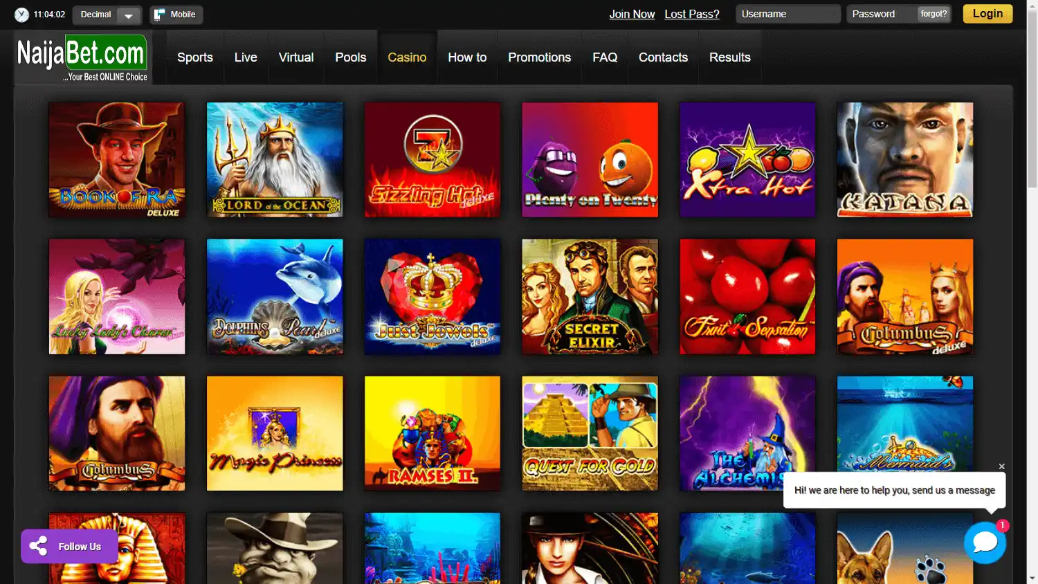 NaijaBet Casino screenshot 2
