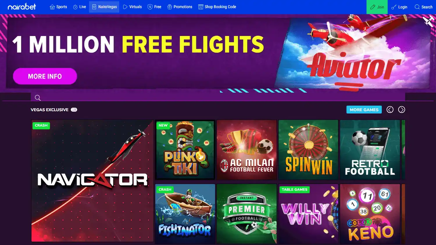 NairaBET Casino screenshot 3