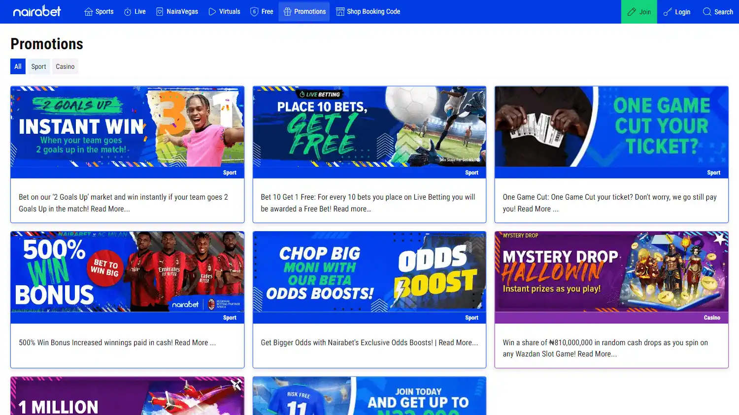 NairaBET Casino screenshot 4
