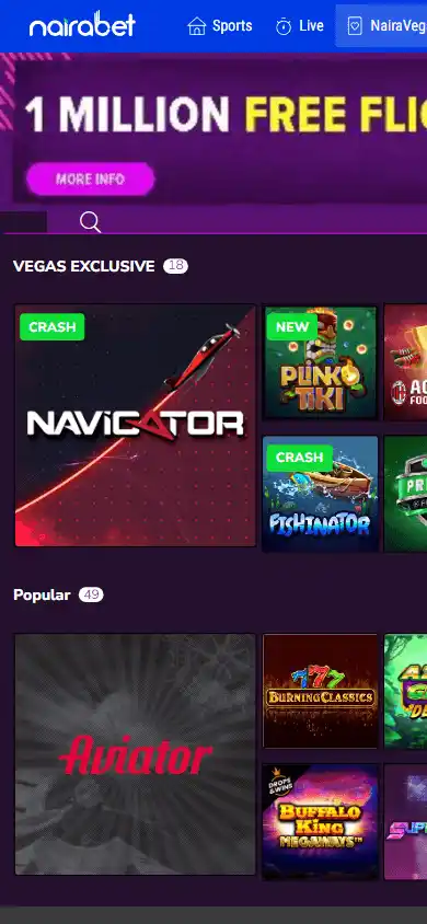 NairaBET Casino screenshot 6