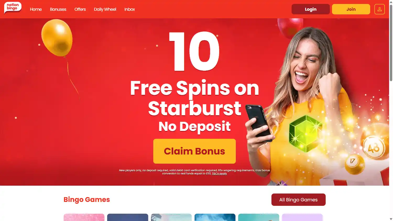 Nation Bingo Casino screenshot 1