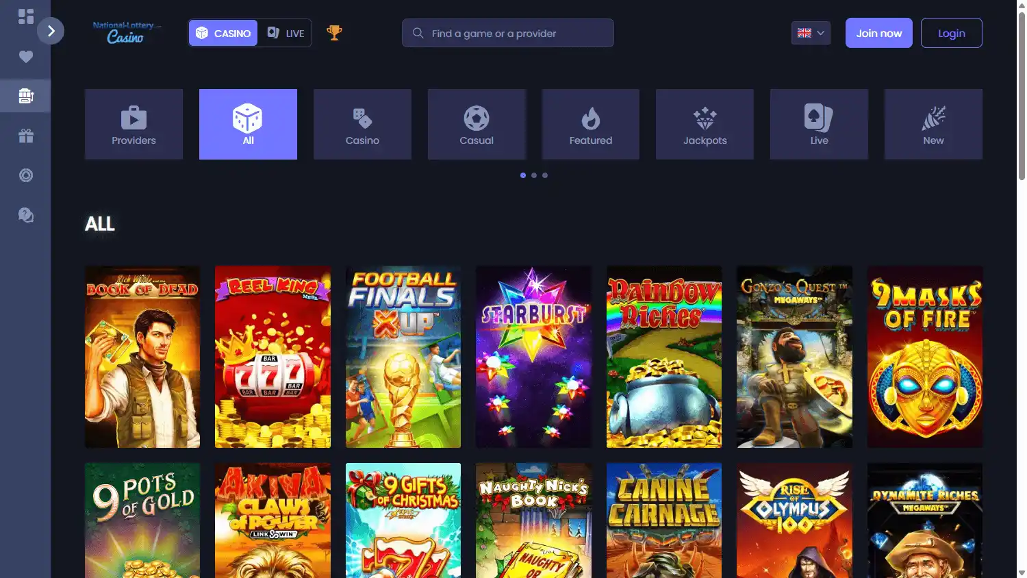 National-Lottery.com Casino screenshot 2