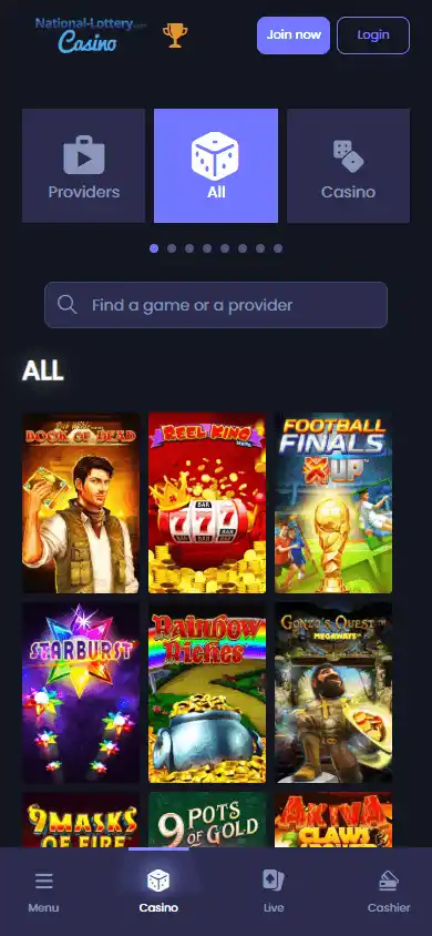 National-Lottery.com Casino screenshot 5