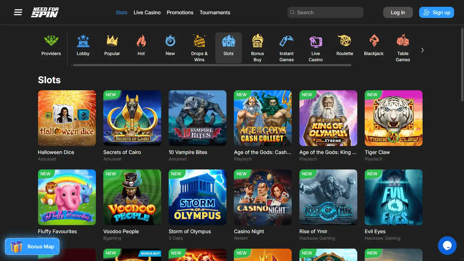 Need For Spin Casino screenshot 2