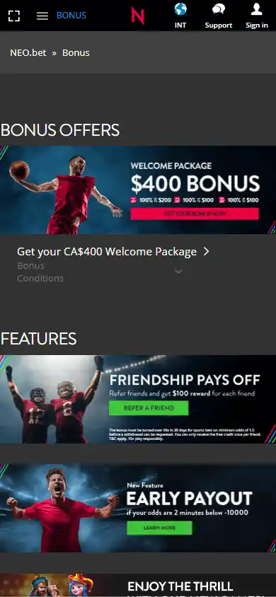 NEO.bet Casino screenshot 5