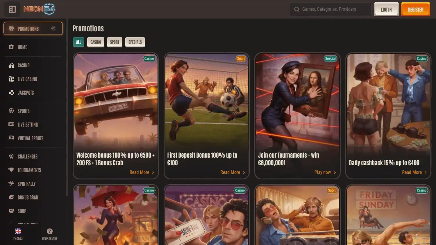 Neon54 Casino screenshot 3