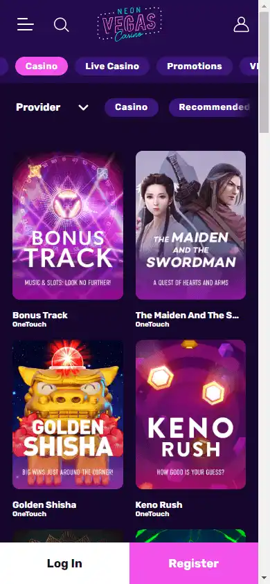 NeonVegas Casino screenshot 5