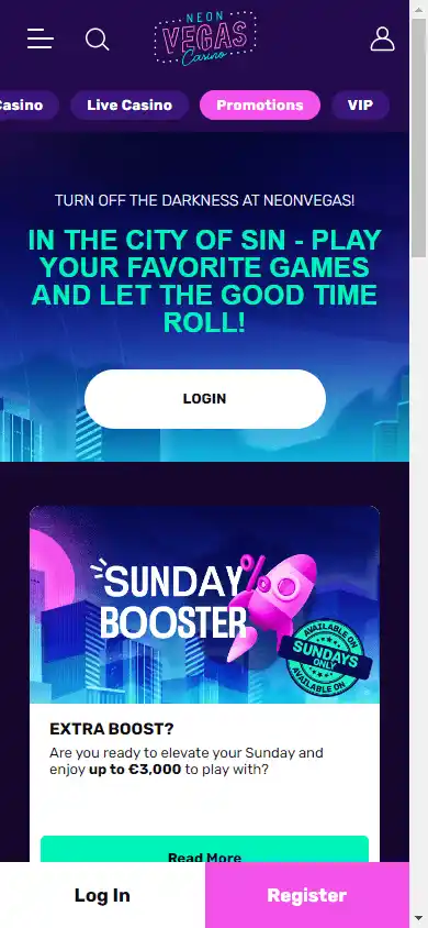 NeonVegas Casino screenshot 6