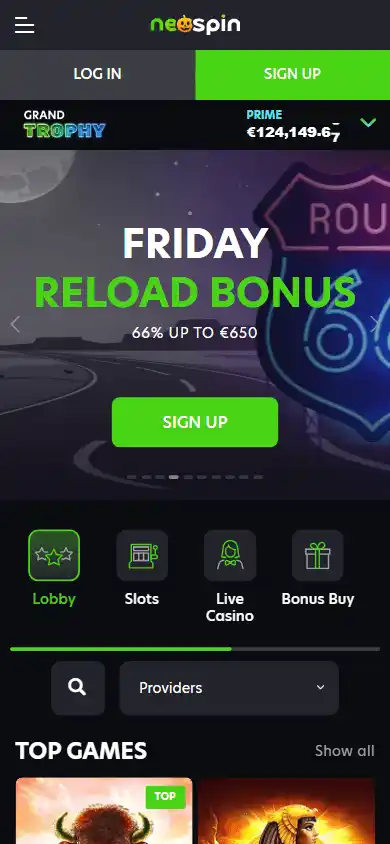 Neospin Casino screenshot 4