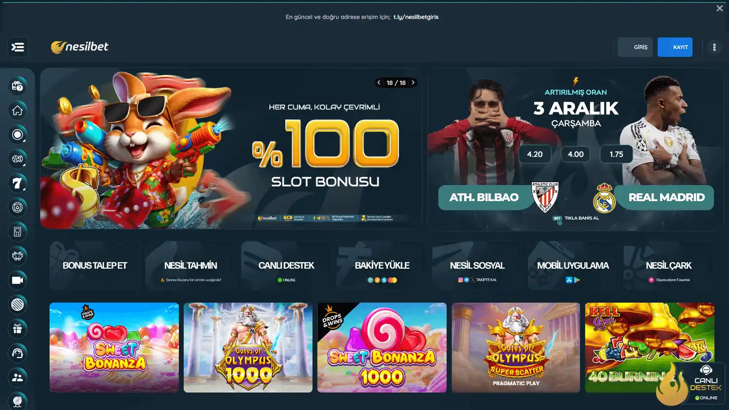 Nesilbet Casino screenshot 2