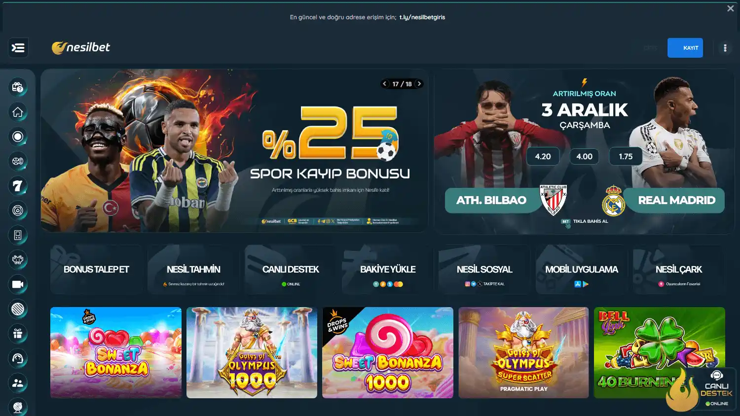 Nesilbet Casino screenshot 3