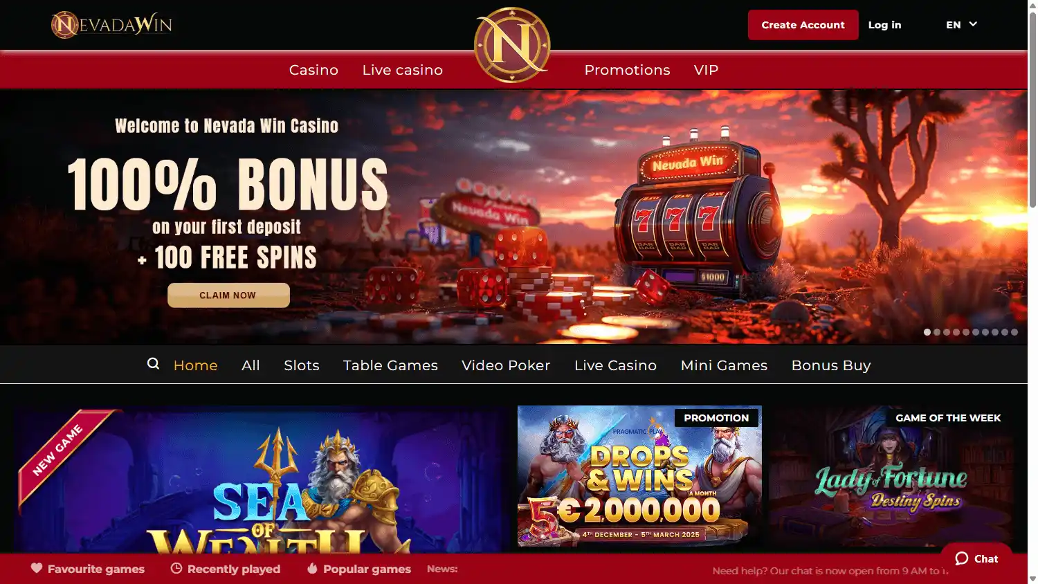 Nevada Win Casino screenshot 1
