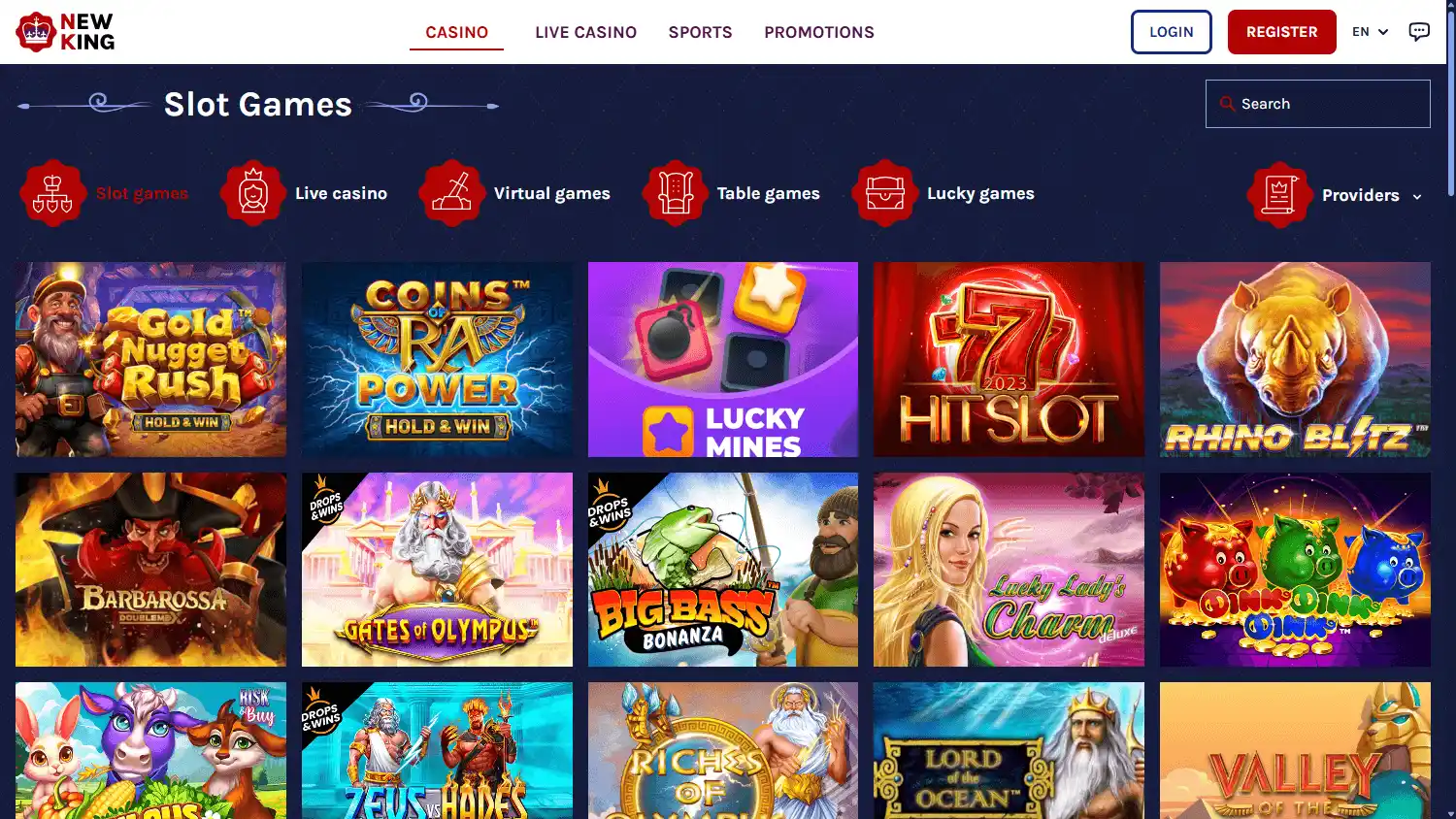 New king Casino screenshot 2