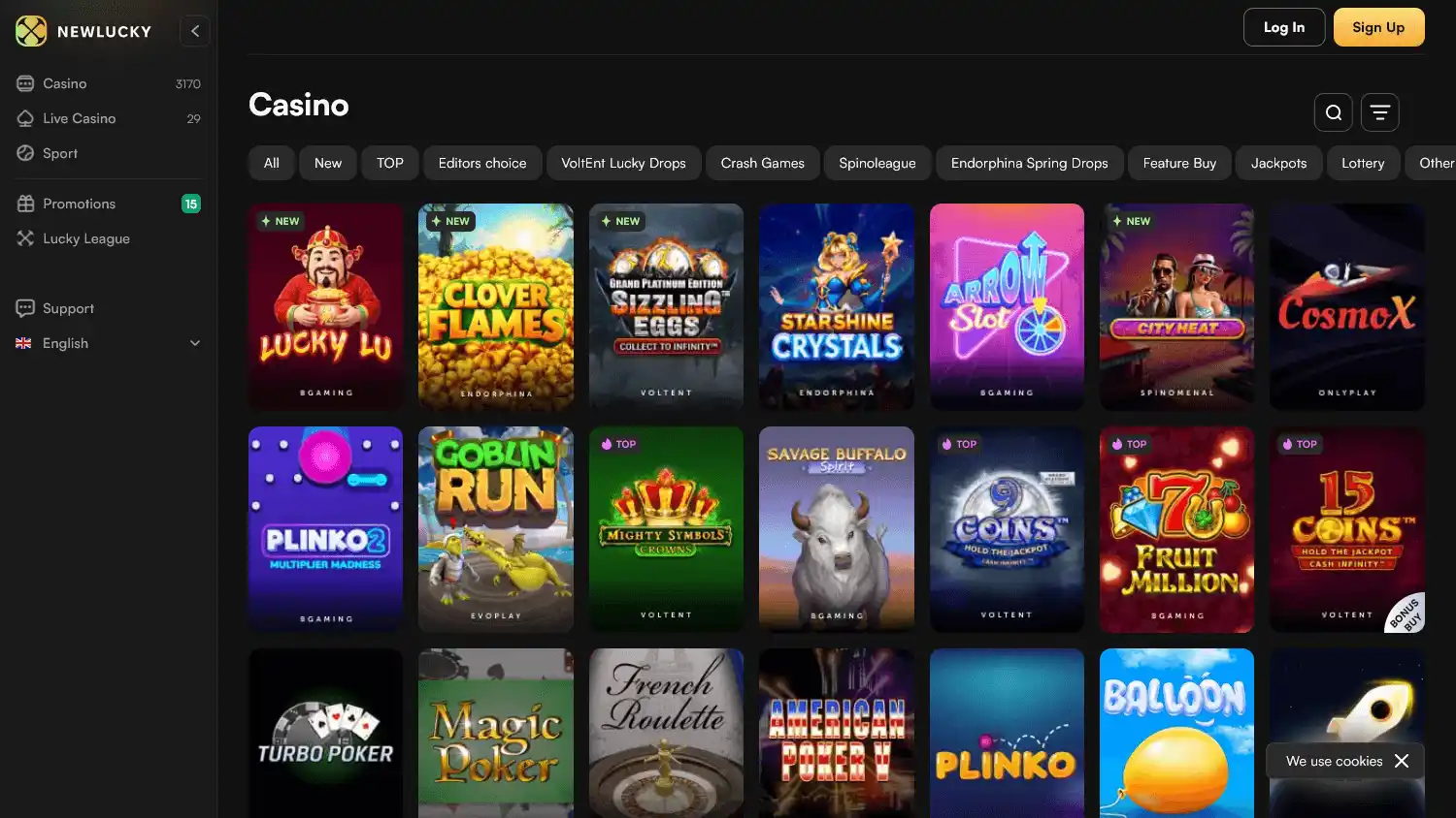 Newlucky Casino screenshot 2