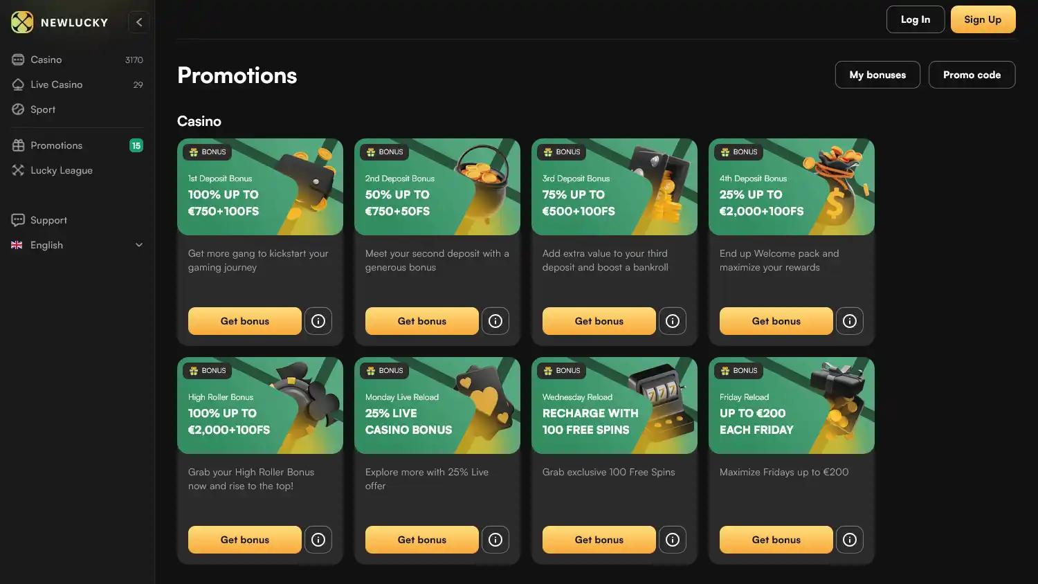 Newlucky Casino screenshot 3