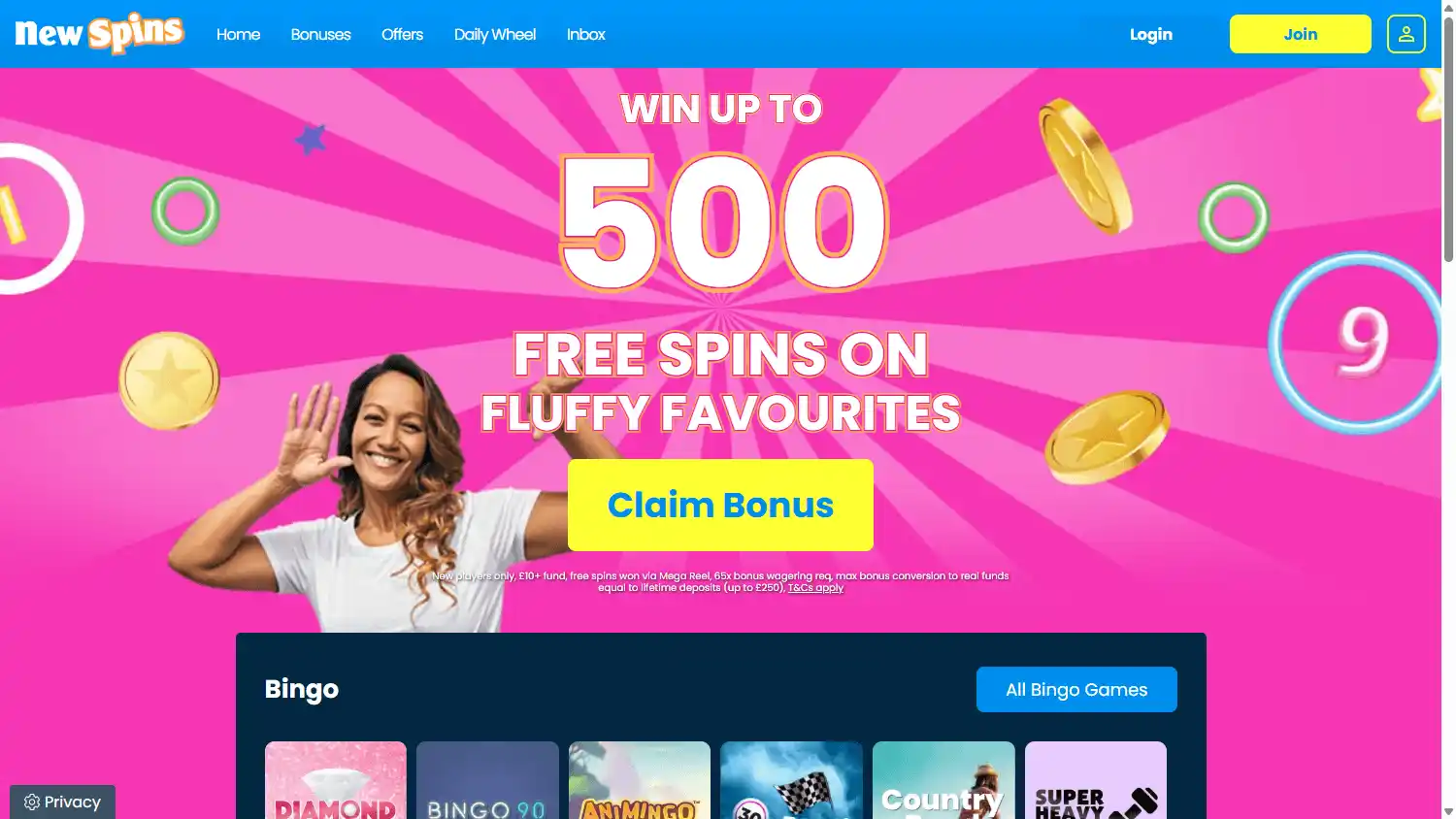 NewSpins Casino screenshot 1