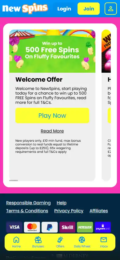 NewSpins Casino screenshot 6