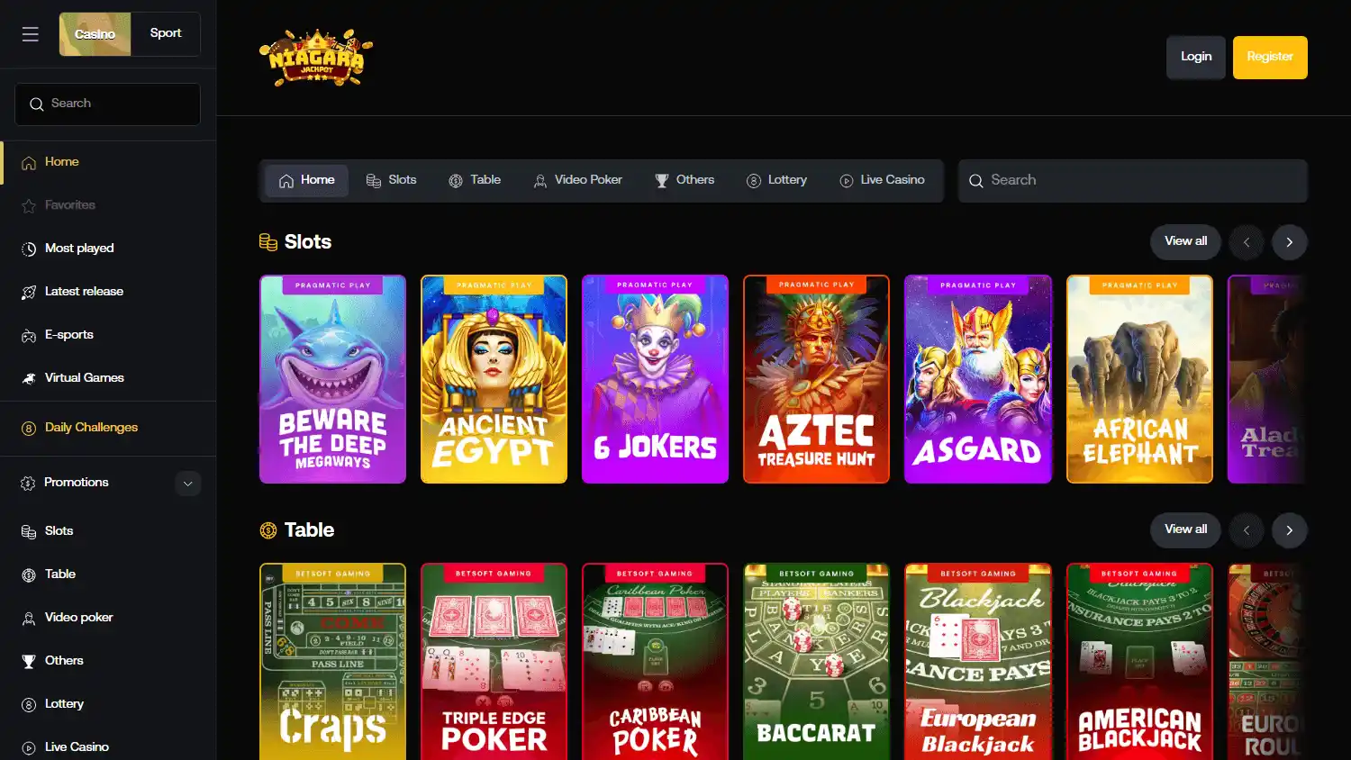 Niagara Jackpot Casino screenshot 2