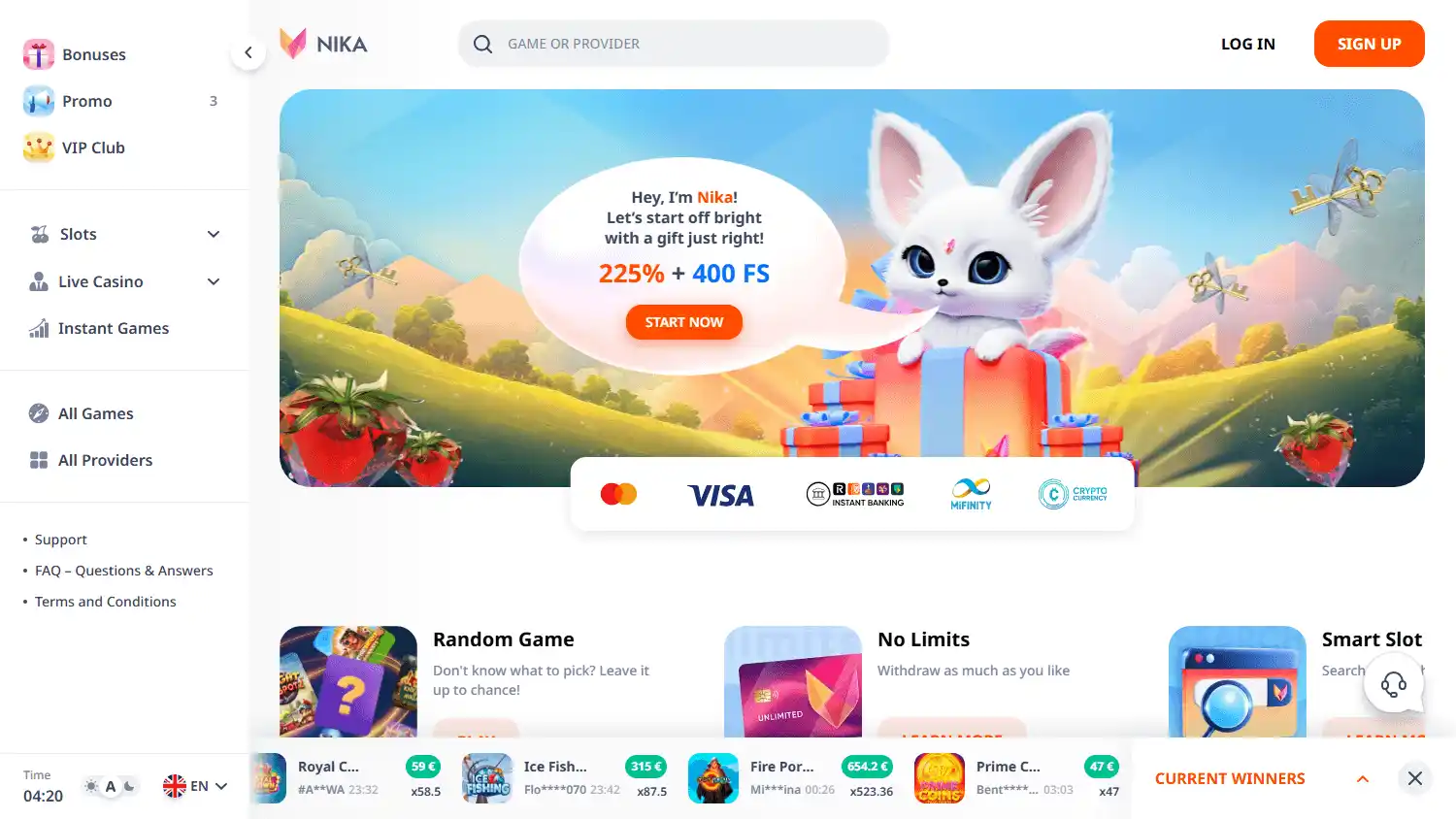 NIKA Casino screenshot 1