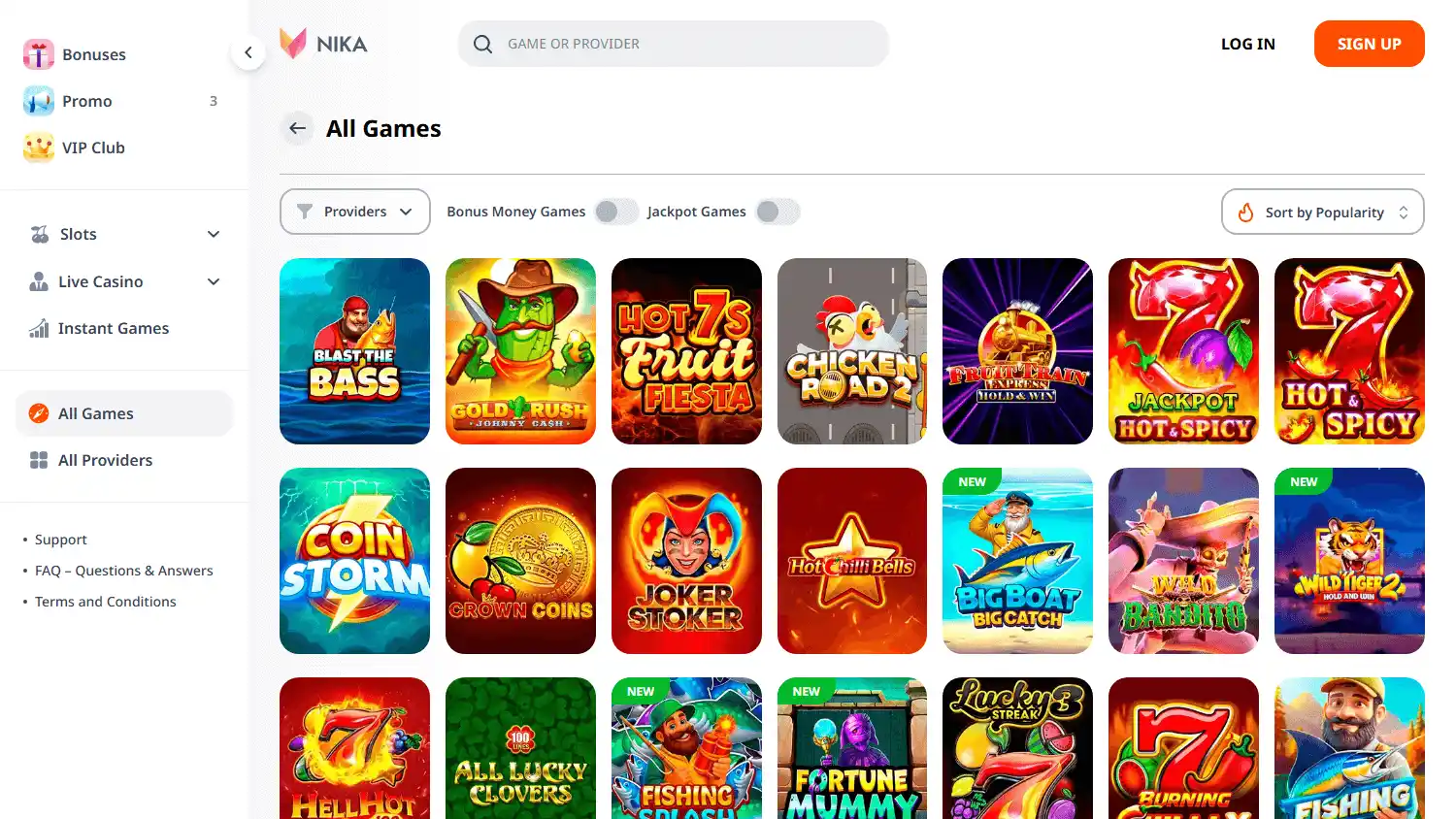 NIKA Casino screenshot 2