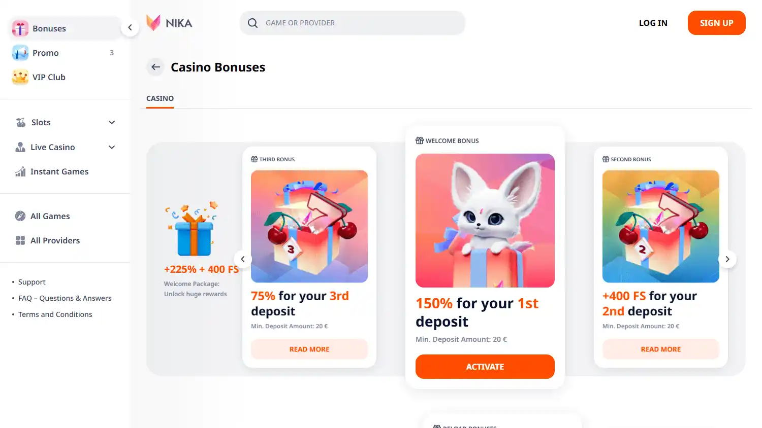 NIKA Casino screenshot 3