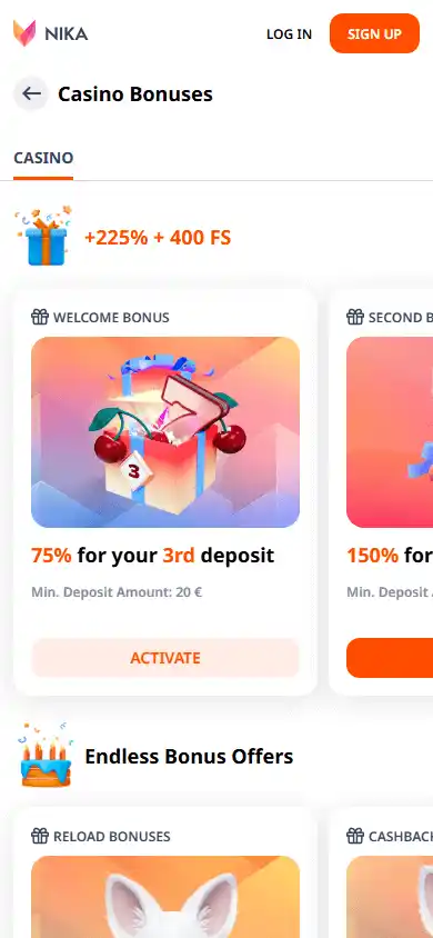 NIKA Casino screenshot 6
