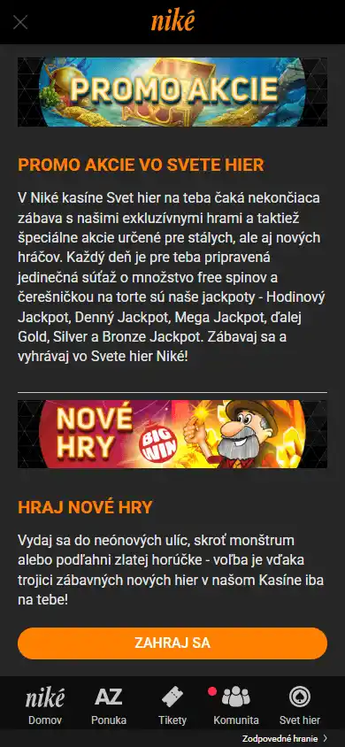 Niké Casino screenshot 6