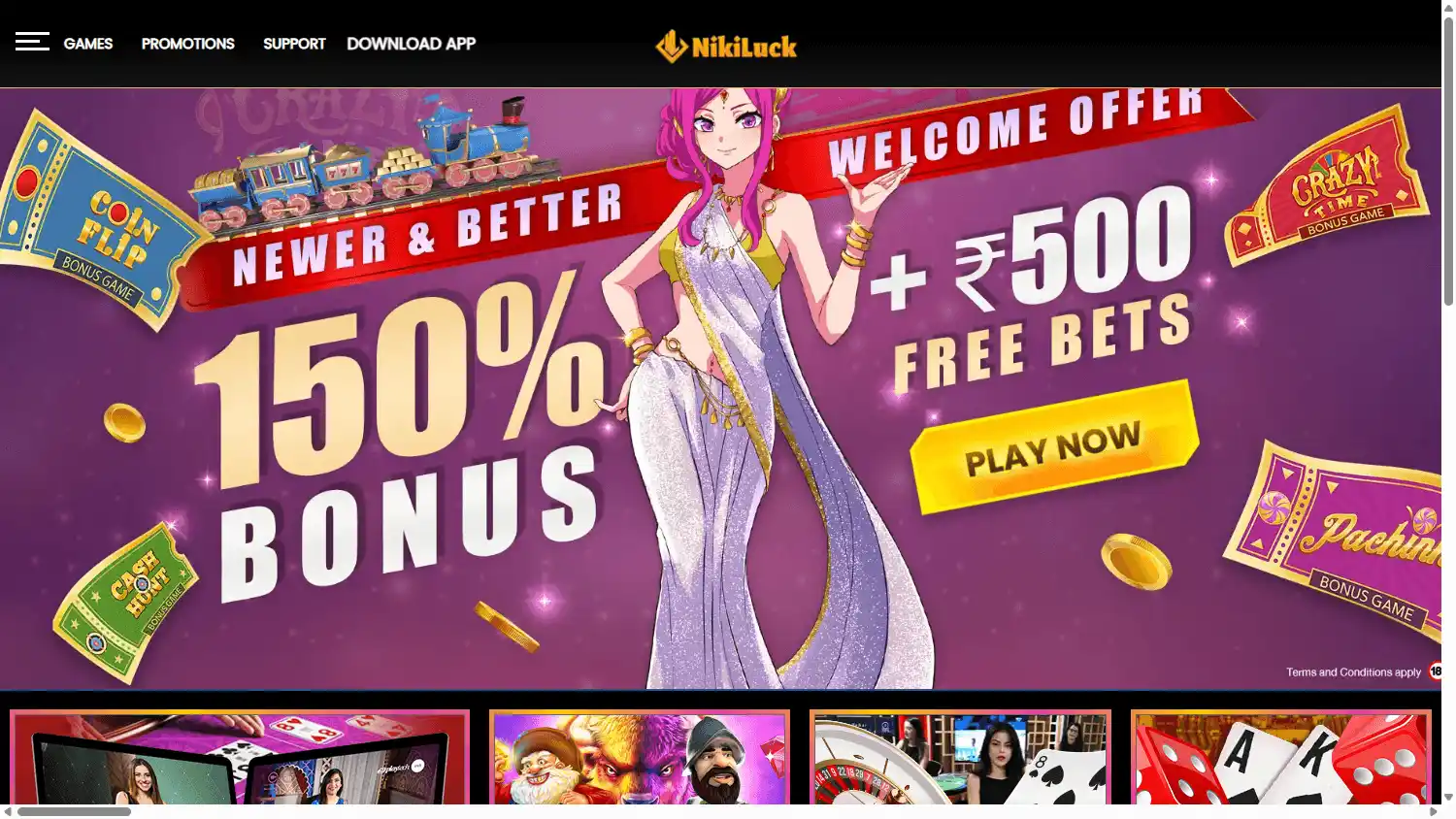NikiLuck Casino IN screenshot 1