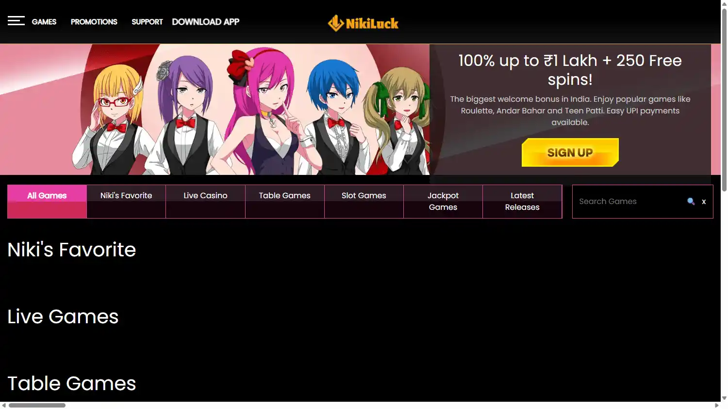 NikiLuck Casino IN screenshot 2