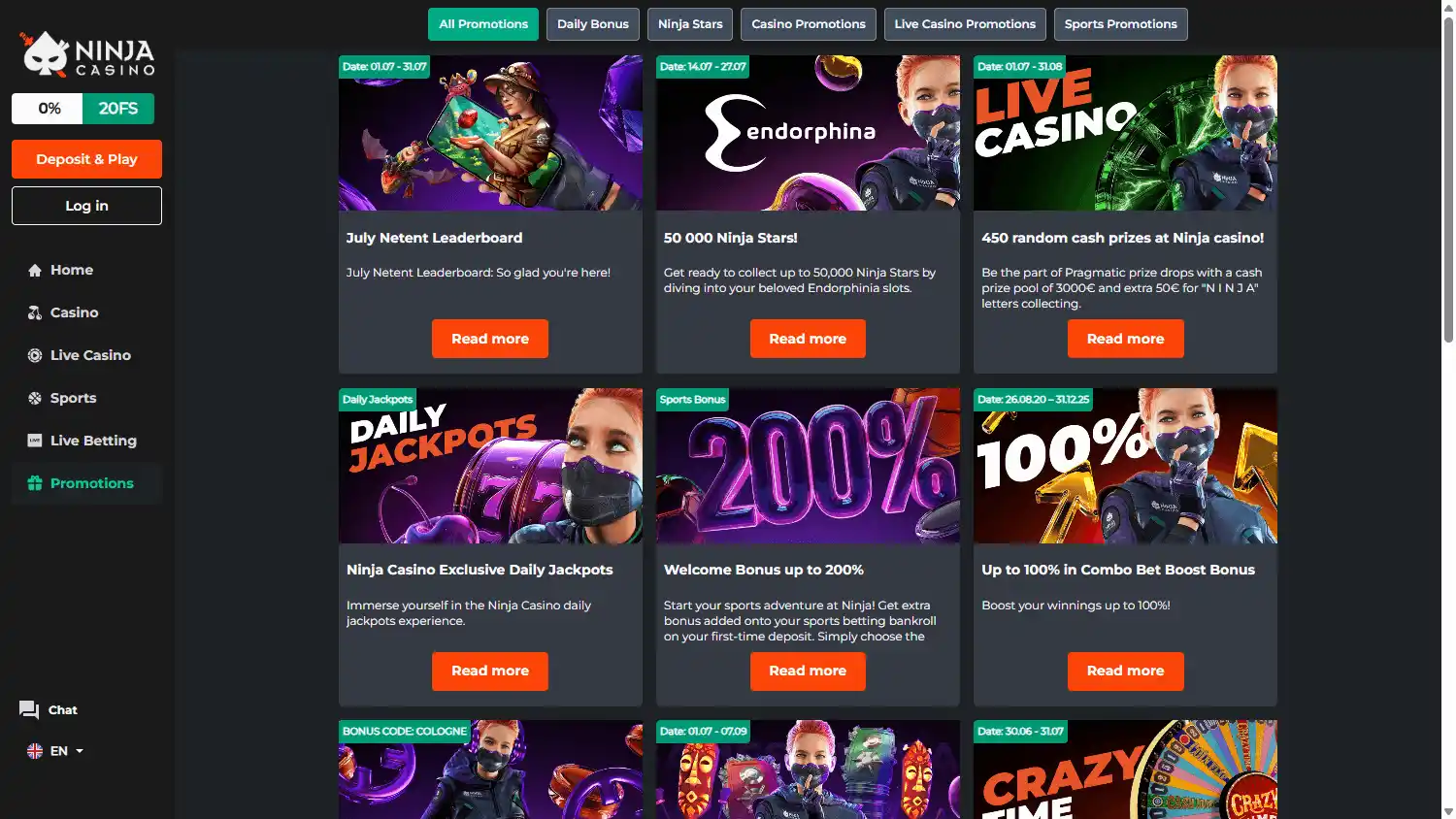 Ninja Casino SE screenshot 4