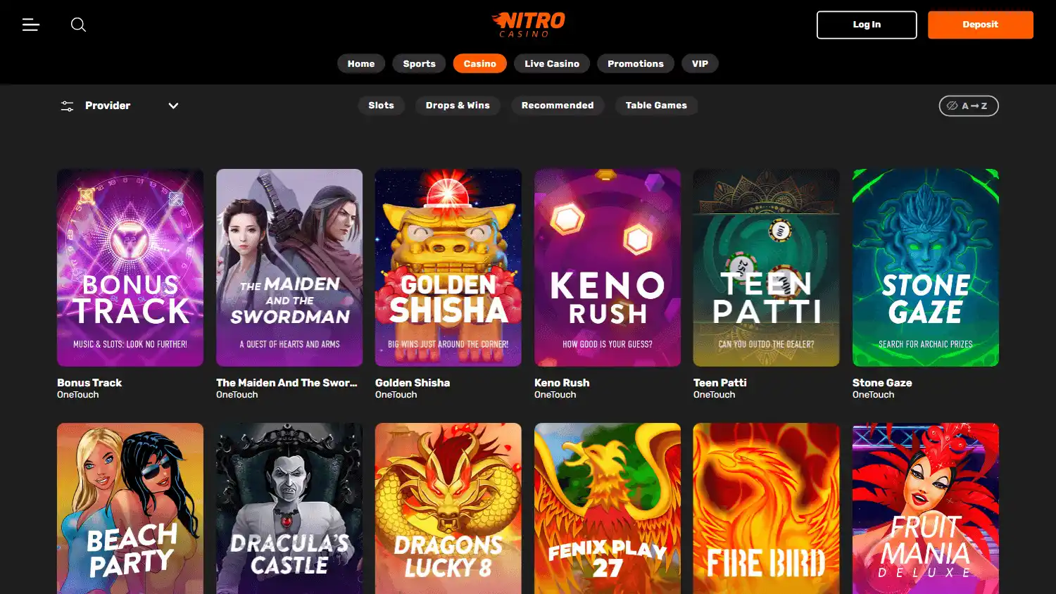 Nitro Casino screenshot 2