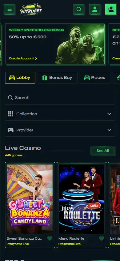 Nitrobet Casino screenshot 5